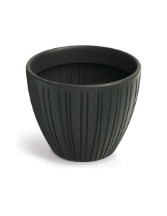 Blumentopf rund Ø30 × 24 cm gerillt, 10 L – Dunkelgrau | Töpferkönig