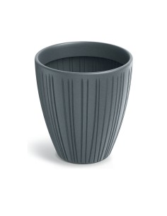 Blumentopf rund Ø30 × 32 cm gerillt, 14 L – Betongrau | Töpferkönig