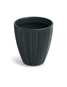 Blumentopf rund Ø30 × 32 cm gerillt, 14 L – Dunkelgrau | Töpferkönig