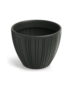 Blumentopf rund Ø40 × 31 cm gerillt, 24 L – Dunkelgrau | Töpferkönig