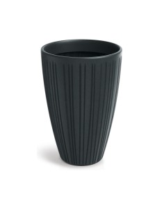 Blumenkübel rund Ø40 × 58 cm gerillt, 45 L – Dunkelgrau | Töpferkönig