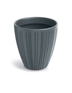 Blumentopf rund Ø40 × 42 cm gerillt, 32 L – Betongrau | Töpferkönig