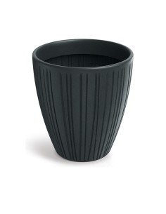 Blumentopf rund Ø40 × 42 cm gerillt, 32 L – Dunkelgrau | Töpferkönig