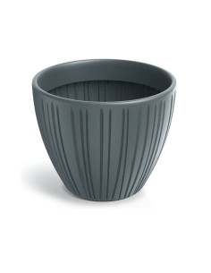 Blumentopf rund Ø48 × 38 cm gerillt, 42 L – Betongrau | Töpferkönig