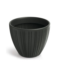 Blumentopf rund Ø48 × 38 cm gerillt, 42 L – Dunkelgrau | Töpferkönig