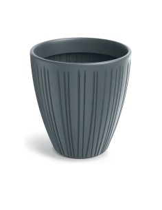 Blumentopf rund Ø48 × 50 cm gerillt, 56 L – Betongrau | Töpferkönig