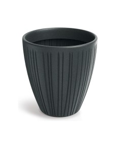 Blumentopf rund Ø48 × 50 cm gerillt, 56 L – Bleigrau | Töpferkönig