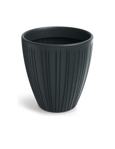 Blumentopf rund Ø48 × 50 cm gerillt, 56 L – Dunkelgrau | Töpferkönig