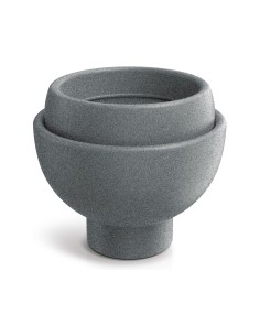 Blumentopf rund Ø30 × 27 cm Steinoptik, 6 L – Granit hell | Töpferkönig