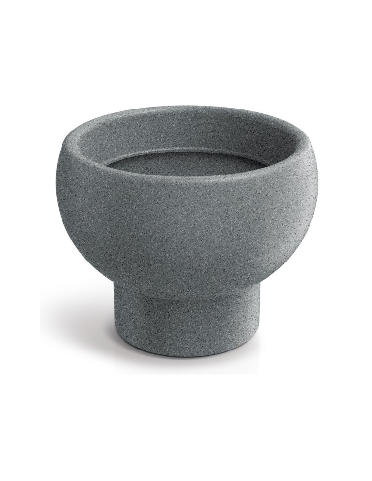 Blumentopf rund Ø26 × 21 cm Steinoptik, 6 L – Granit hell | Töpferkönig