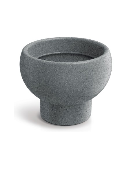 Blumentopf rund Ø26 × 21 cm Steinoptik, 6 L – Granit hell | Töpferkönig