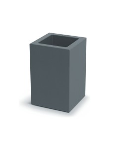 Blumenkübel eckig 29 × 29 × 45 cm matt, 9 L – Betongrau | Töpferkönig