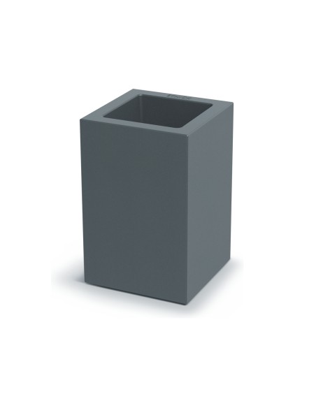 Blumenkübel eckig 29 × 29 × 45 cm matt, 9 L – Betongrau | Töpferkönig