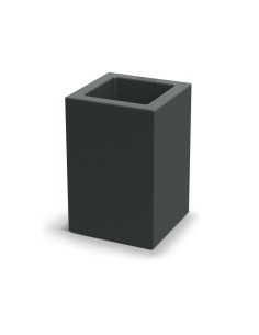 Blumenkübel eckig 29 × 29 × 45 cm matt, 9 L – Dunkelgrau | Töpferkönig