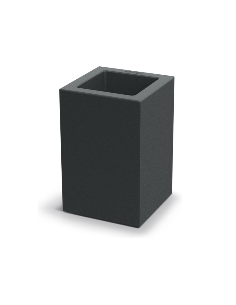 Blumenkübel eckig 29 × 29 × 45 cm matt, 9 L – Dunkelgrau | Töpferkönig