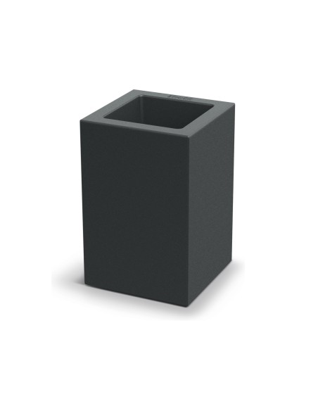 Blumenkübel eckig 29 × 29 × 45 cm matt, 9 L – Dunkelgrau | Töpferkönig