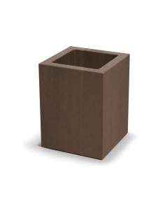 Blumenkübel eckig 34 × 34 × 45 cm matt, 13 L – Cortenstahl | Töpferkönig