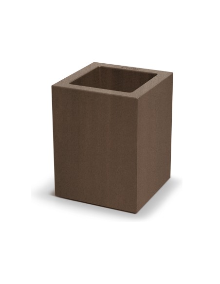 Blumenkübel eckig 34 × 34 × 45 cm matt, 13 L – Cortenstahl | Töpferkönig