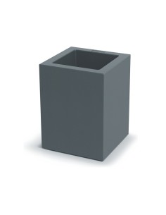 Blumenkübel eckig 34 × 34 × 45 cm matt, 13 L – Betongrau | Töpferkönig