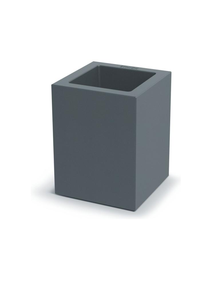 Blumenkübel eckig 34 × 34 × 45 cm matt, 13 L – Betongrau | Töpferkönig