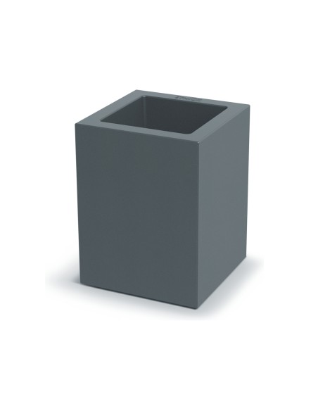 Blumenkübel eckig 34 × 34 × 45 cm matt, 13 L – Betongrau | Töpferkönig