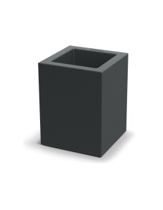 Blumenkübel eckig 34 × 34 × 45 cm matt, 13 L – Dunkelgrau | Töpferkönig