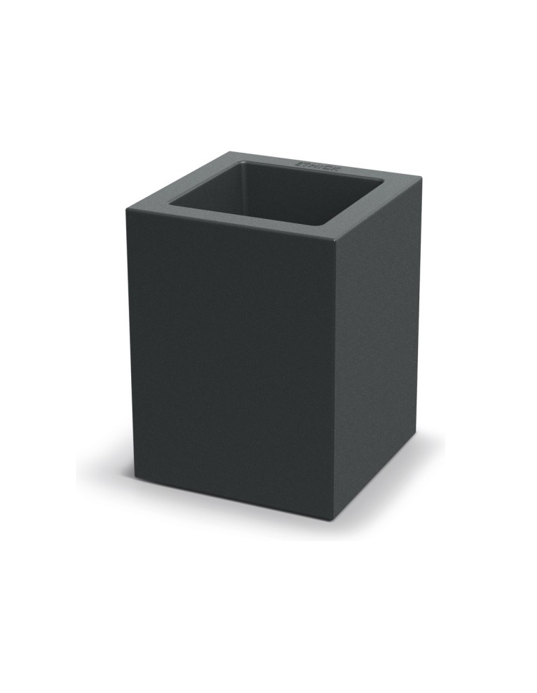 Blumenkübel eckig 34 × 34 × 45 cm matt, 13 L – Dunkelgrau | Töpferkönig