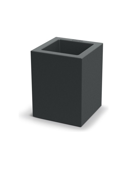 Blumenkübel eckig 34 × 34 × 45 cm matt, 13 L – Dunkelgrau | Töpferkönig