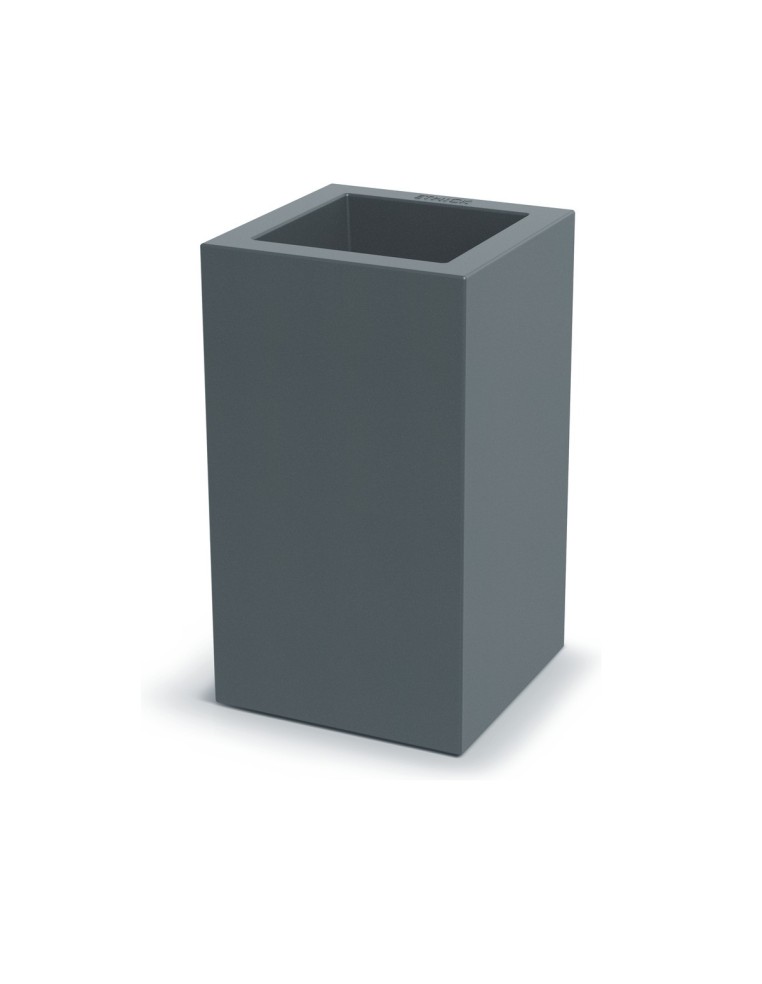 Pflanzkübel eckig 34 × 34 × 60 cm matt, 16 L – Betongrau | Töpferkönig