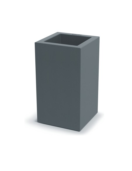 Pflanzkübel eckig 34 × 34 × 60 cm matt, 16 L – Betongrau | Töpferkönig