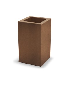 Pflanzkübel eckig 34 × 34 × 60 cm matt, 16 L – Rost | Töpferkönig