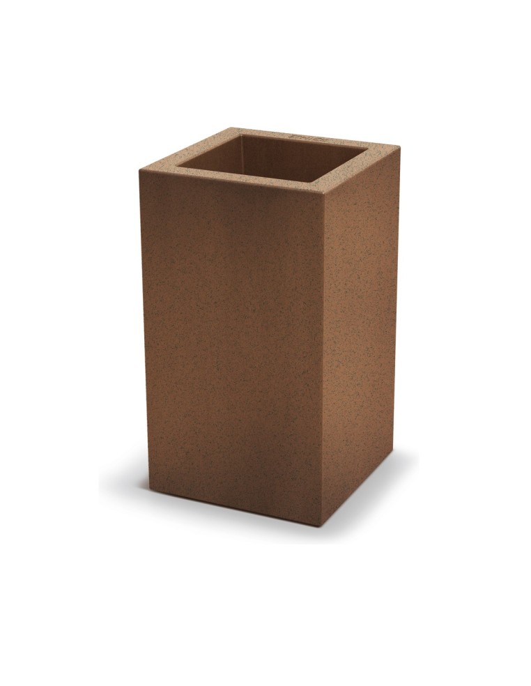 Pflanzkübel eckig 34 × 34 × 60 cm matt, 16 L – Rost | Töpferkönig