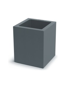 Blumenkübel eckig 38 × 38 × 45 cm matt, 20 L – Betongrau | Töpferkönig