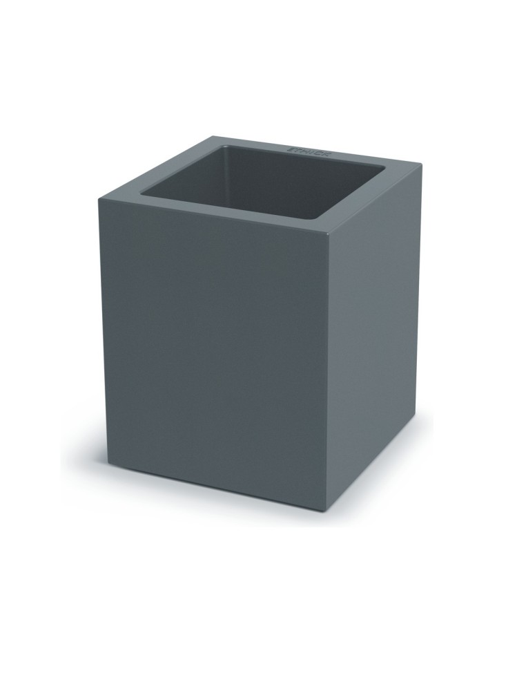 Blumenkübel eckig 38 × 38 × 45 cm matt, 20 L – Betongrau | Töpferkönig