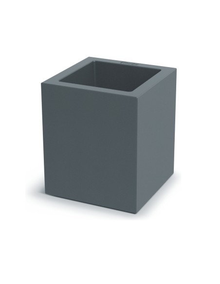 Blumenkübel eckig 38 × 38 × 45 cm matt, 20 L – Betongrau | Töpferkönig
