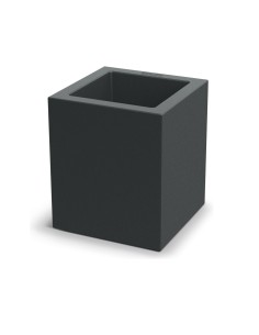 Blumenkübel eckig 38 × 38 × 45 cm matt, 20 L – Dunkelgrau | Töpferkönig