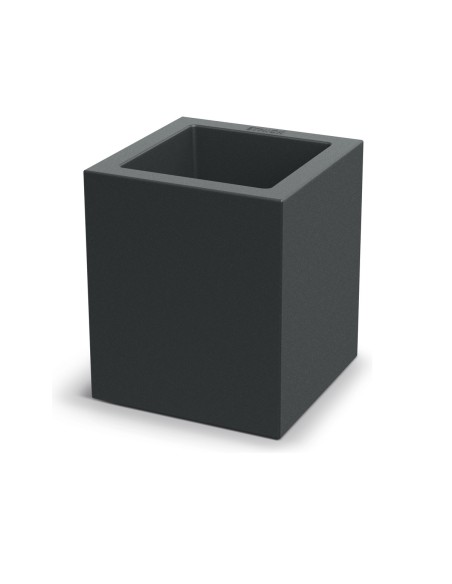 Blumenkübel eckig 38 × 38 × 45 cm matt, 20 L – Dunkelgrau | Töpferkönig