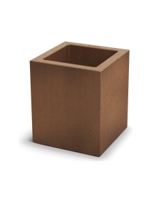 Blumenkübel eckig 38 × 38 × 45 cm matt, 20 L – Rost | Töpferkönig