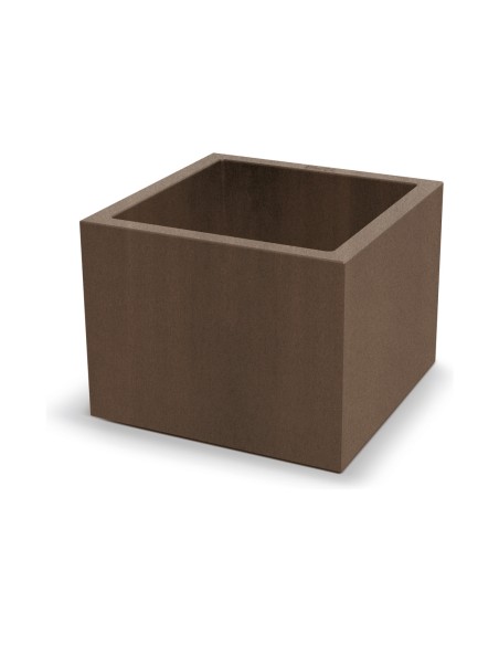 Blumentopf eckig 58 × 58 × 45 cm matt, 84 L – Cortenstahl | Töpferkönig