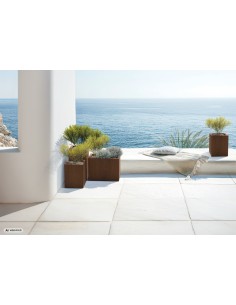 Blumenkübel eckig 38 × 38 × 45 cm matt, 20 L – Rost | Töpferkönig 2