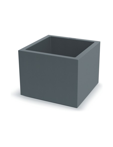 Blumentopf eckig 58 × 58 × 45 cm matt, 84 L – Betongrau | Töpferkönig