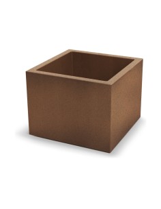 Blumentopf eckig 58 × 58 × 45 cm matt, 84 L – Rost | Töpferkönig