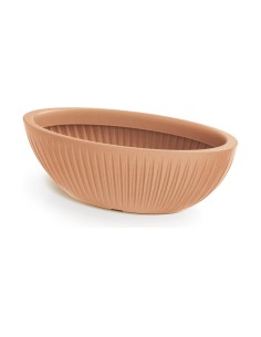 Pflanzschale oval 58 × 24 × 20 cm gerillt, 14 L – Terrakotta | Töpferkönig