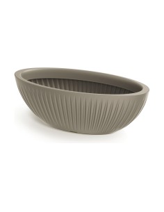 Pflanzschale oval 58 × 24 × 20 cm gerillt, 14 L – Mokka | Töpferkönig
