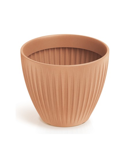 Blumentopf rund Ø30 × 25 cm gerillt, 11 L – Terrakotta | Töpferkönig