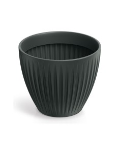 Blumentopf rund Ø30 × 25 cm gerillt, 11 L – Anthrazit | Töpferkönig