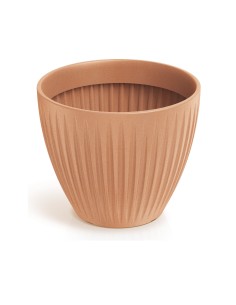Blumentopf rund Ø40 × 33 cm gerillt, 27 L – Terrakotta | Töpferkönig