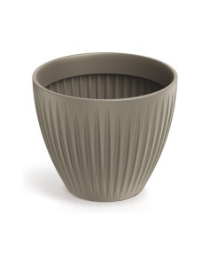 Blumentopf rund Ø40 × 33 cm gerillt, 27 L – Mokka | Töpferkönig