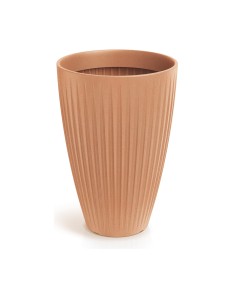 Blumenkübel rund Ø40 × 58 cm gerillt, 47 L – Terrakotta | Töpferkönig