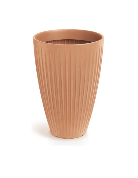 Blumenkübel rund Ø40 × 58 cm gerillt, 47 L – Terrakotta | Töpferkönig